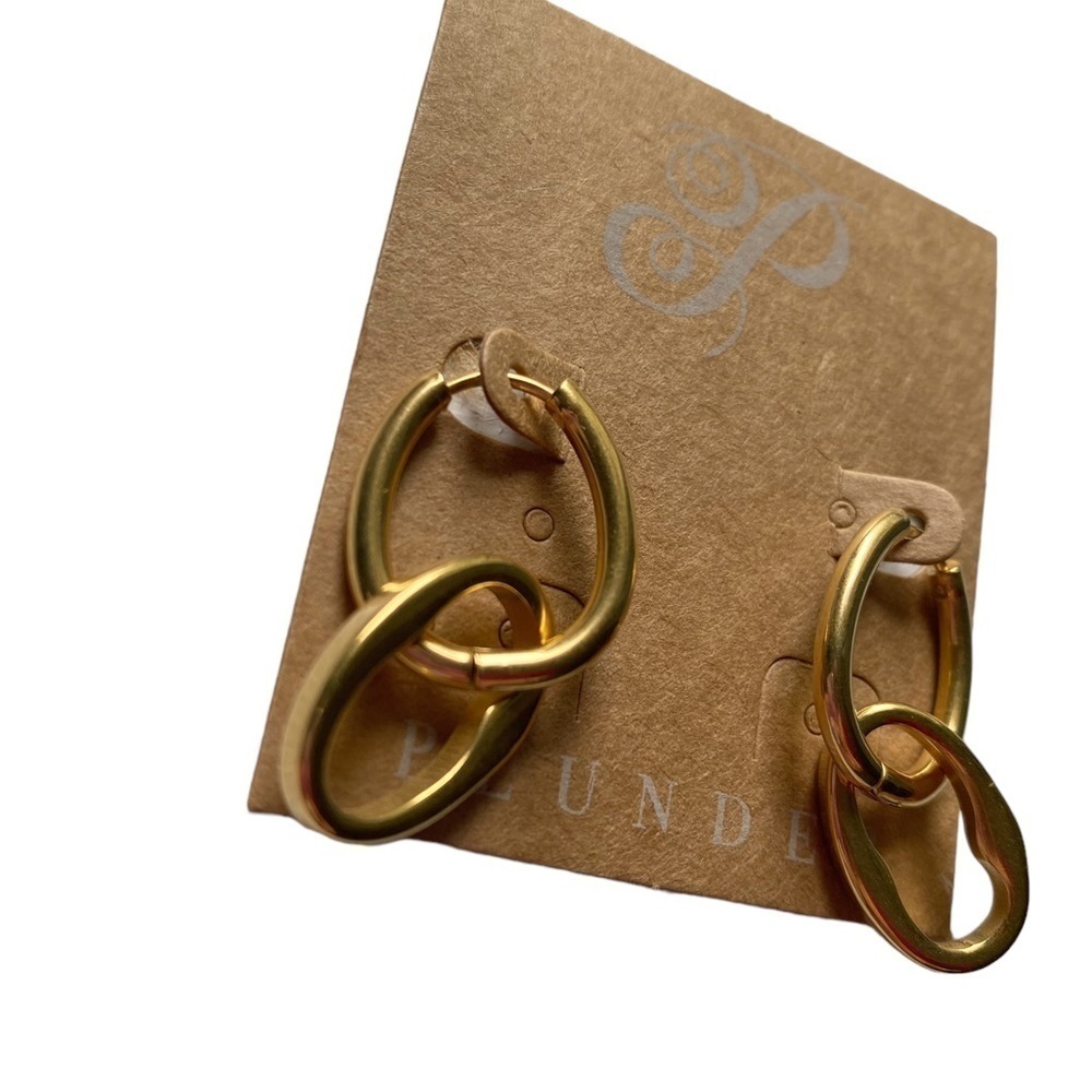 Plunder Valeria Gold Earrings - Picture 2 of 4